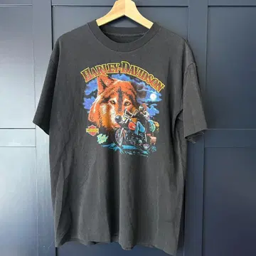 레어! 1989년 HARLEY-DAVIDSON 늑대 셔츠