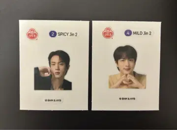 BTS 진 스티커 JIN 라면 한국 한정판