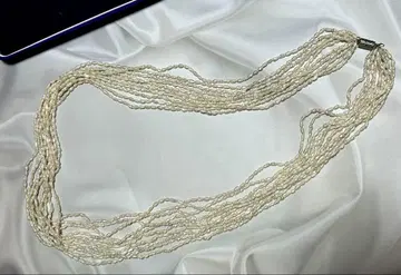 고급 담수 진주 목걸이 천연 진주 10연 양귀비 진주 약 80cm