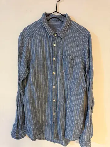 [ 가격 인하 ] nest Robe 린넨 스트라이프 셔츠