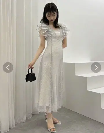 dazzlin 원피스 2WAY 슬리브 전개 레이스 드레스 결혼식