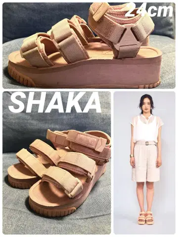 Shaka 여성용 24cm 스포츠 샌들 샌들 통굽