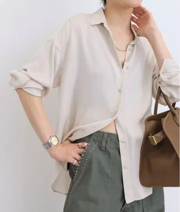 L'Appartement 라파르망 워셔블 실크 셔츠 긴팔