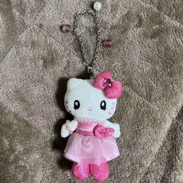 키티 유니버셜 키링 체인 헬로키티 봉제 인형 펄