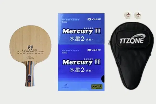 Table tennis racket set and individual items that are easy to use from beginners