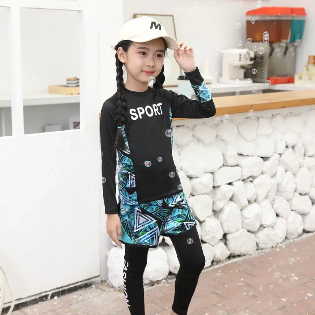 Girls' swimwear girls' rash guard