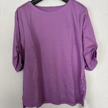 일본제 MAGLIASTELLA 퍼플 백 버튼 티셔츠 일본제