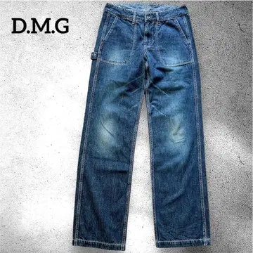 D.M.G 도밍고 데님 베이커 팬츠 신치 백 버클 인디고