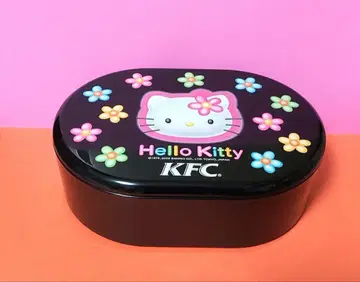 헬로키티 켄터키 콜라보 3단 도시락 상자 잡화 케이스