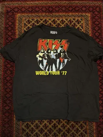 KISS 월드 투어 77 티셔츠 3XL