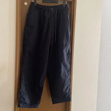 PIN SKTBS 블랙 와이드 팬츠 허리밴딩