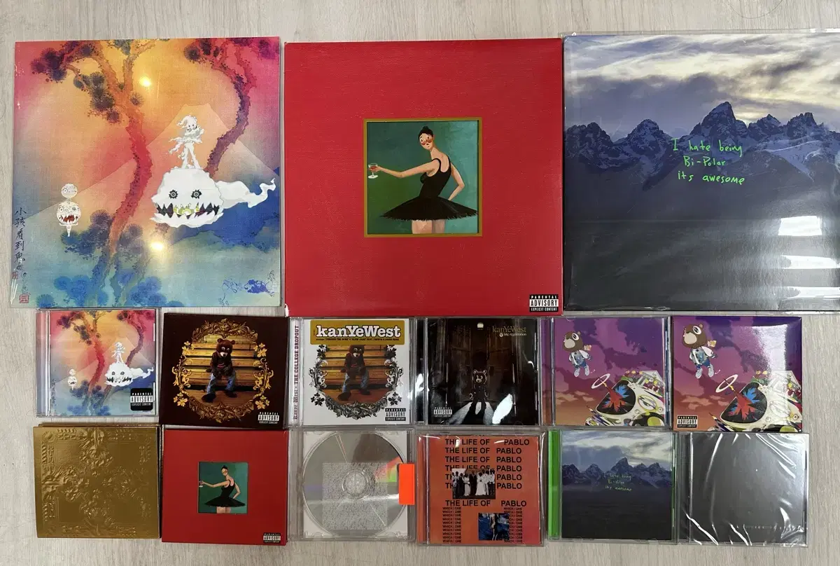 Clearing out Kanye CDs and LPs