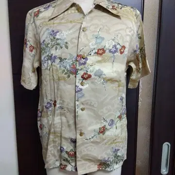 일본풍 패턴 기모노 리메이크 알로하 셔츠