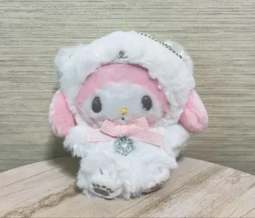마이멜로디 마스코트 홀더 푹신푹신 스노우 디자인 봉제 인형 택 포함