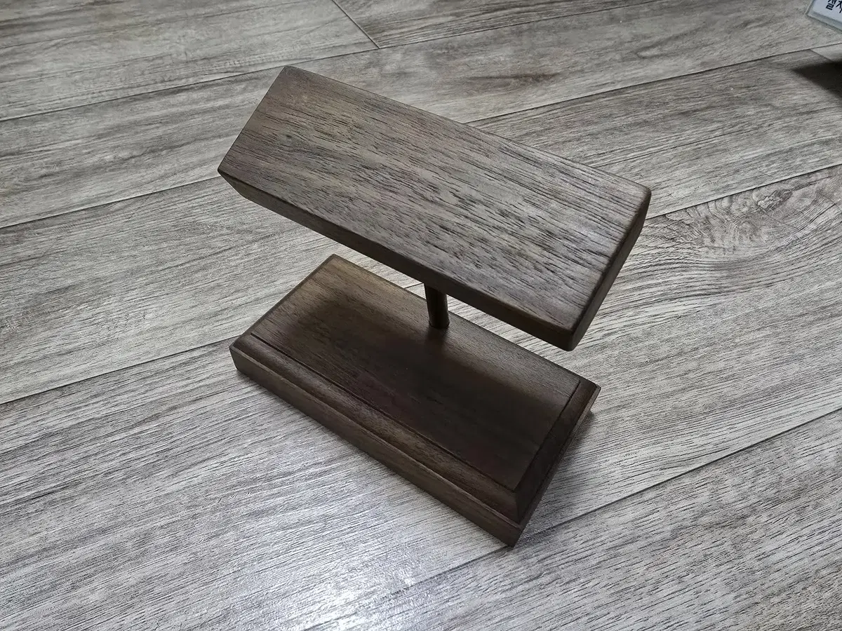 Selling a wooden watch stand, 2-slot type.