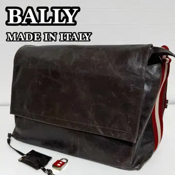 BALLY 이탈리아제 발리 기차 스포팅 숄더백 가죽