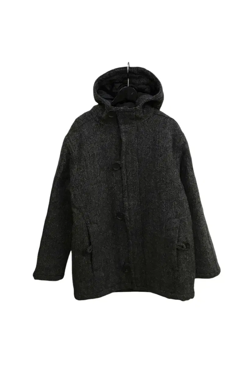 comme des garcons shirt S Herringbone Hooded Wool Jacket Coat