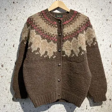 90s Jantzen 페어아일 패턴 가디건 빈티지