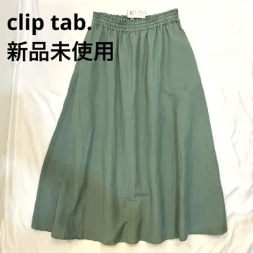 새상품 Clip tab. 클립 레이온 린넨 개더 스커트