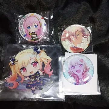 텐마 사키 12a 그리 캔 프로세카 글리터 캔뱃지 세트 MEIKO 루카