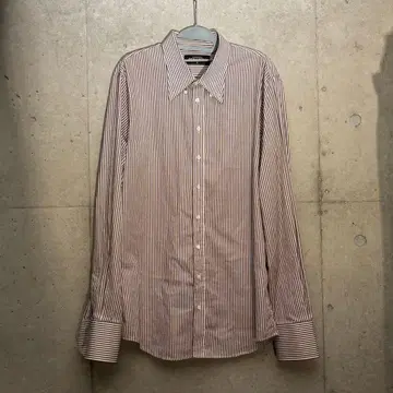 DSQUARED2 커터 셔츠 빨간색 화이트 보더