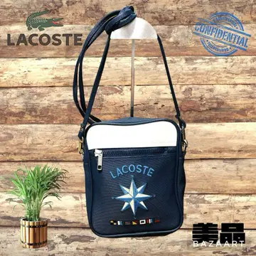 LACOSTE 라코스테 숄더백 레어 러버 화이트 네이비 새상품급