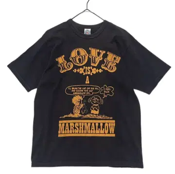 부트 레거스 티셔츠 스누피 피넛 LOVE M 양면 프린트