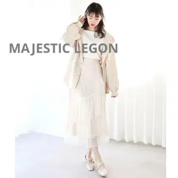 MAJESTIC LEGON 아지메 튤 티어드 스커트