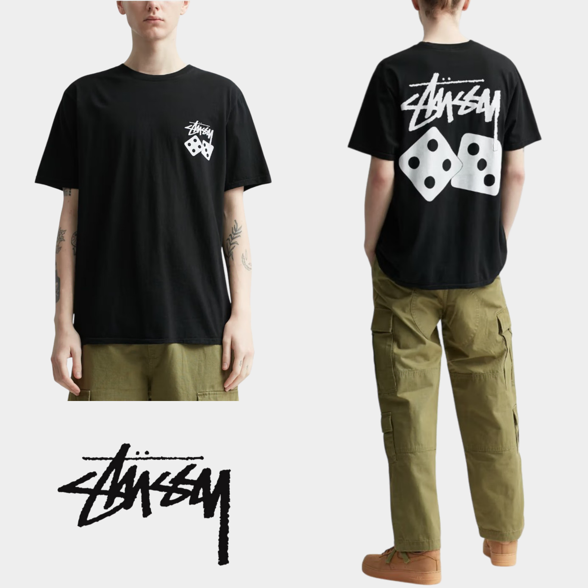 [정품 새상품]스투시 stussy 다이스 반팔 남녀공용