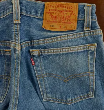 90' 리바이스 501 USA제 w28 버튼 뒷면 번호 546