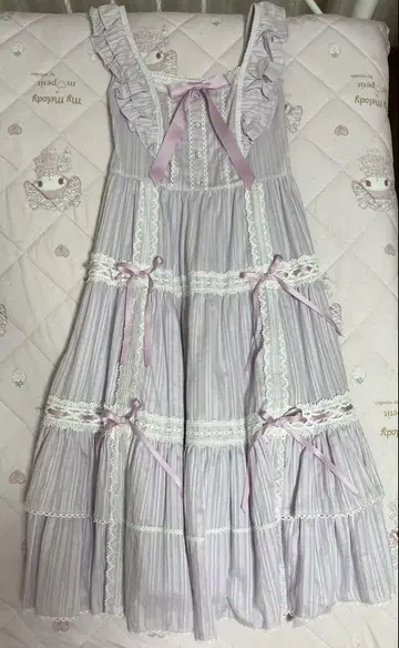 Angelic Pretty 크레센도 티어드 JSK 라벤더