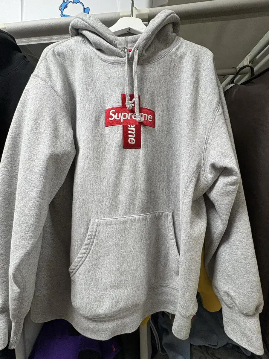Supreme Cross Box Logo Gray