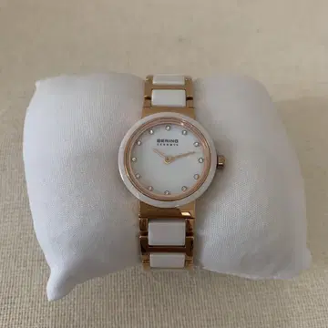 BERING 화이트 골드 시계 북유럽