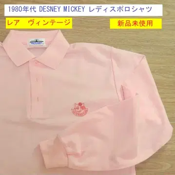 빈티지 80년대 DESNEY MICKEY 레이디스 피케 셔츠 미사용