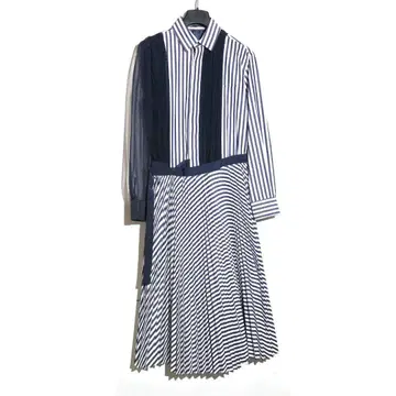사카이 STRIPE SEETHROUGH SHIRT 원피스