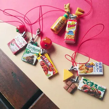 가챠 하우스 식품 미니어처 스트랩 버몬트 카레 뿔콘 우콘