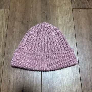 유니클로 UNIQLO 핑크 히트텍 리브 비니 니트 모자