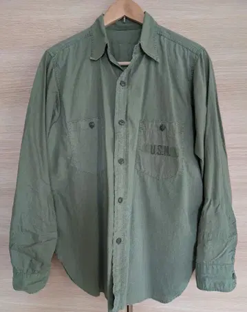 USN 40s N-3 포플린 셔츠 사이즈 15 미군 실물