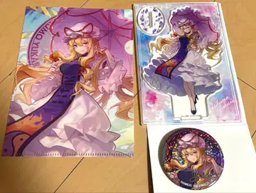 미사용 새상품 다이소 토호 야쿠모 시 아크릴 스탠드 클리어 파일 캔 배지