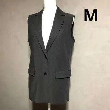 미사용 유니클로 롱베스트 그레이 M 베스트 테일러드