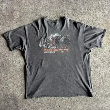레어 90's Harley Davidson 포켓 T  블랙 USA