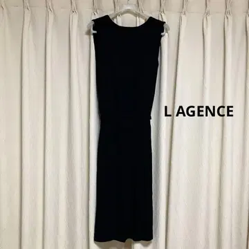 L AGENCE 블랙 슬리브리스 무릎 기장 원피스 sizeXS