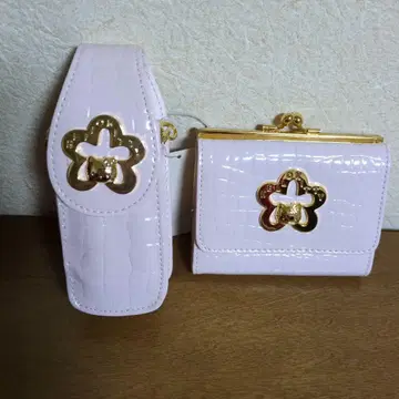 키티 핑크 에나멜 지갑 휴대폰 케이스 크로코