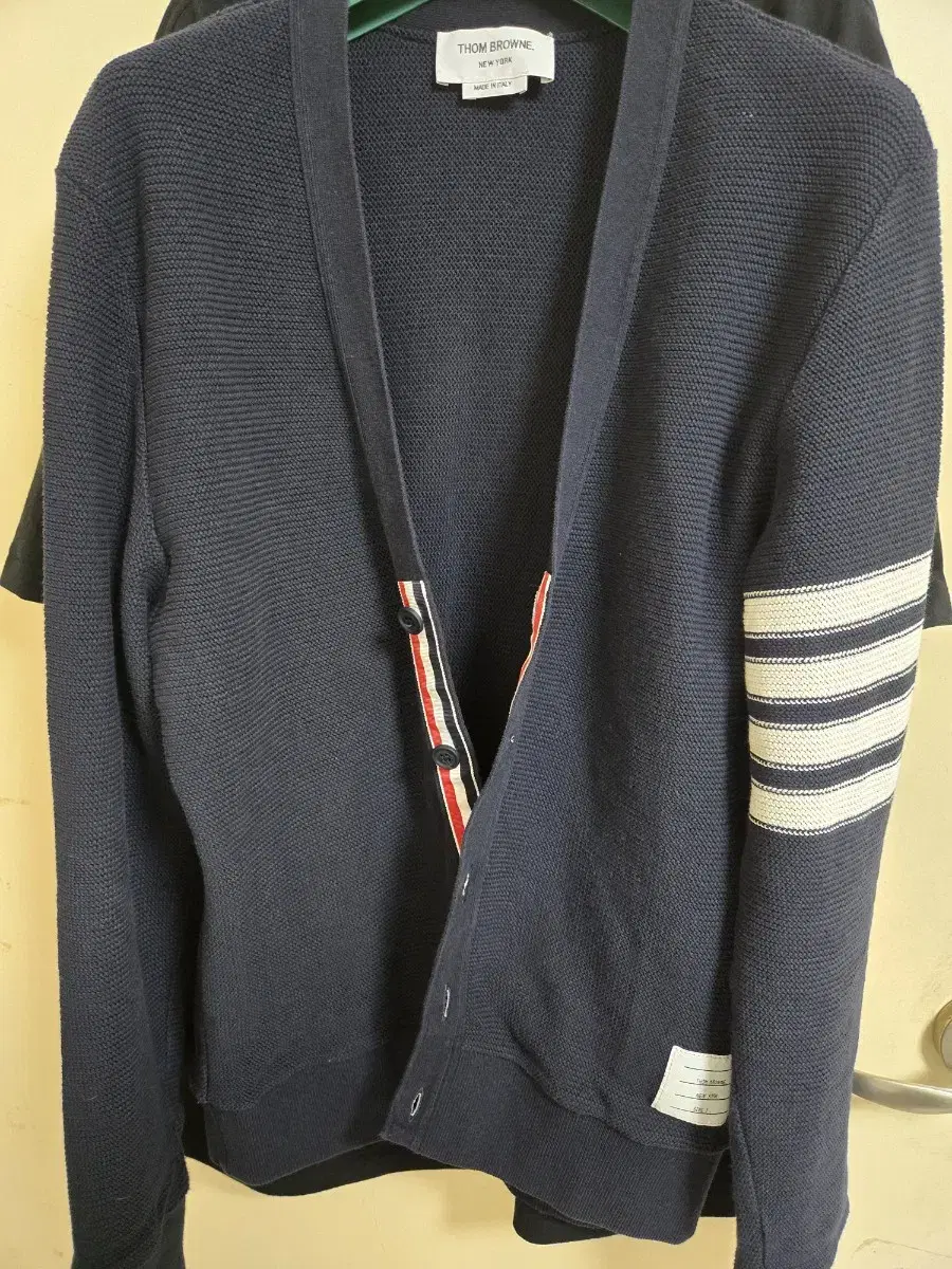 Thom Browne Four-Bar Cotton Cardigan Size 3, Actual Size L, about 100
