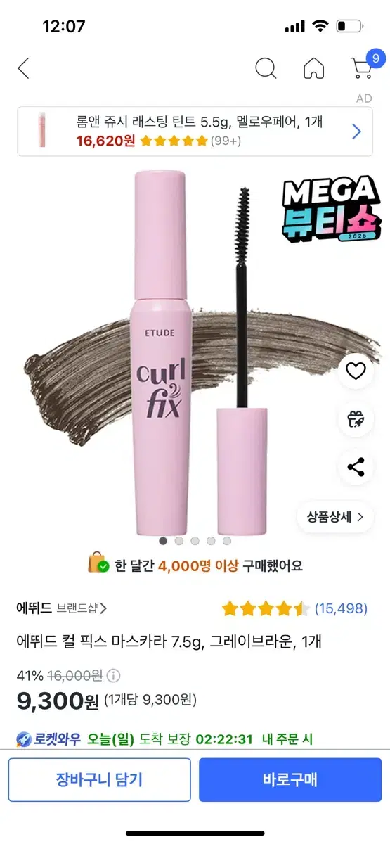 에뛰드 그레이브라운 미스카라