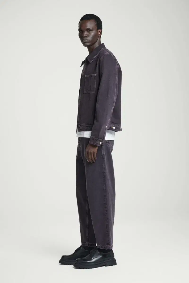 [M] Cos Oversized Denim Zip-Up Jacket Purple