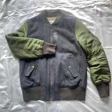 Ray BEAMS 레이빔즈 블루종 ma-1 절개 자켓 카키