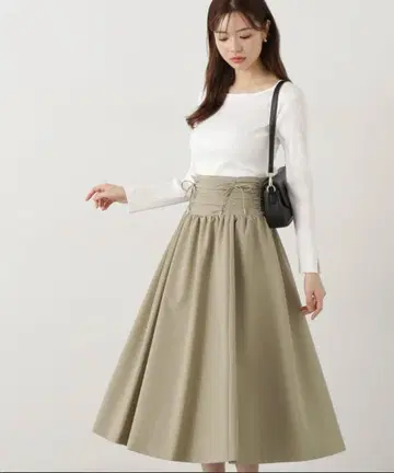 셔링 리본 스커트 proportion body dressing