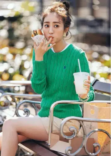 미사용 새상품 랄프 로렌 코튼 케이블 스웨터 S