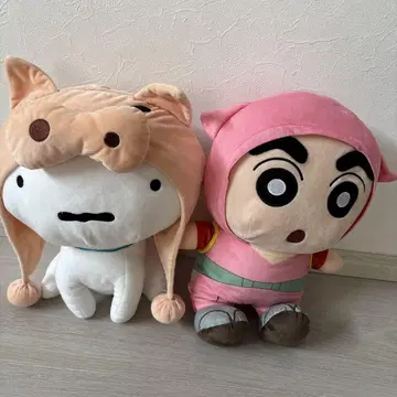 신짱 시로 부리부리자에몬 봉제 인형 약 35cm